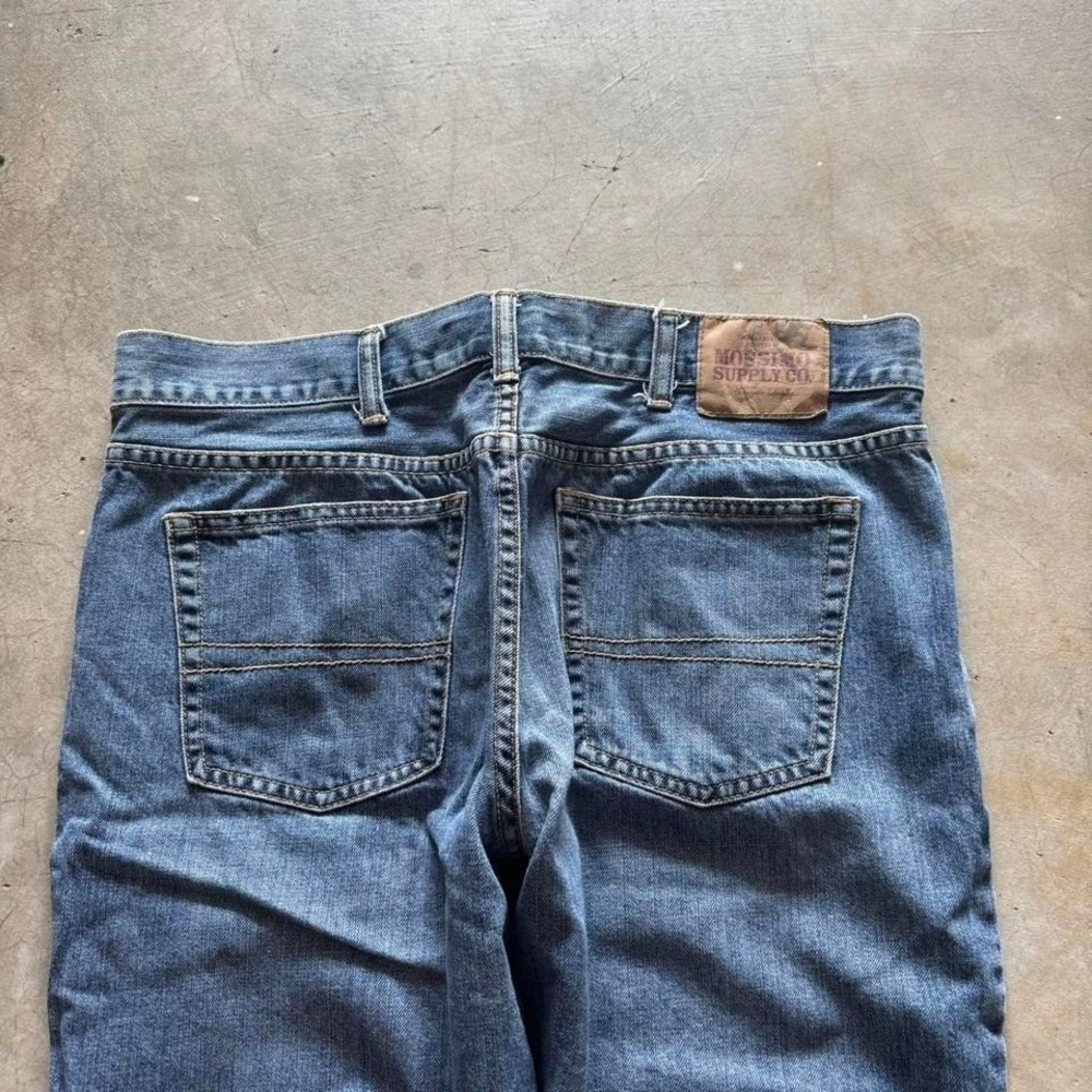 Baggy Mossimo Bootcut Denim Jeans Surf Summer Vintage Y2K 90s 36x32 - Picture 3 of 6